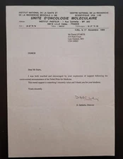 Extremely Rare D. STÉHELIN TLS 1989 Nobel Prize Controversy Cancer Research