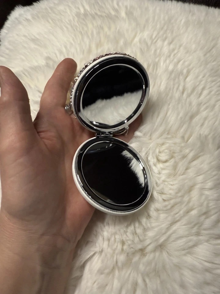 Sparkle On-the-Go: Llavero espejo diamantes de imitación (3x y espejo estándar) púrpura Foto 3 de 3