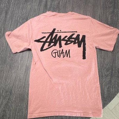 Stussy Men s Pink Guam Chapter Tee Size Small Cut tag