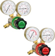 Oxygen Acetylene Regulator Set, CGA540 and CGA200 Inlet Connection 3/8-24 Type