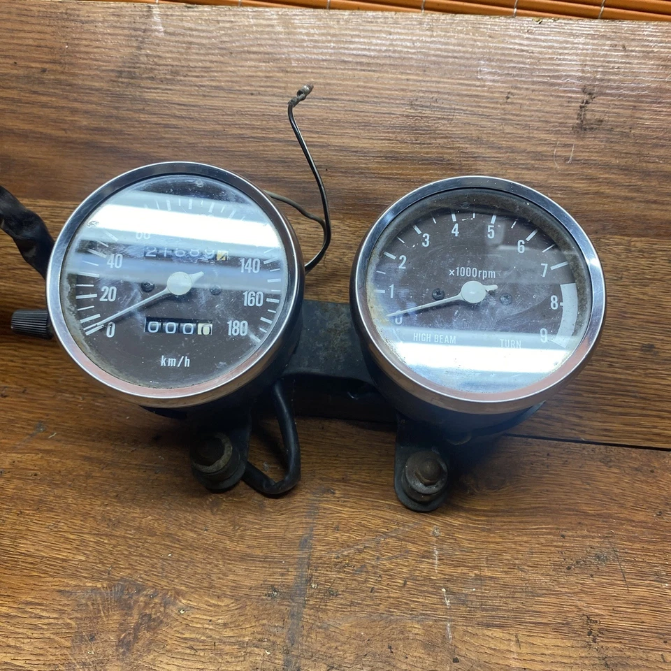 1982 SUZUKI SP 500 DR500 Clocks Gauges Tachometer Speedometer 21,689KM OEM B5A - Изображение 2 из 4
