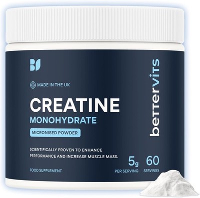Bettervits Kreatin Monohydrat Pulver | Ideal für Muskelwachstum & Regeneration... 