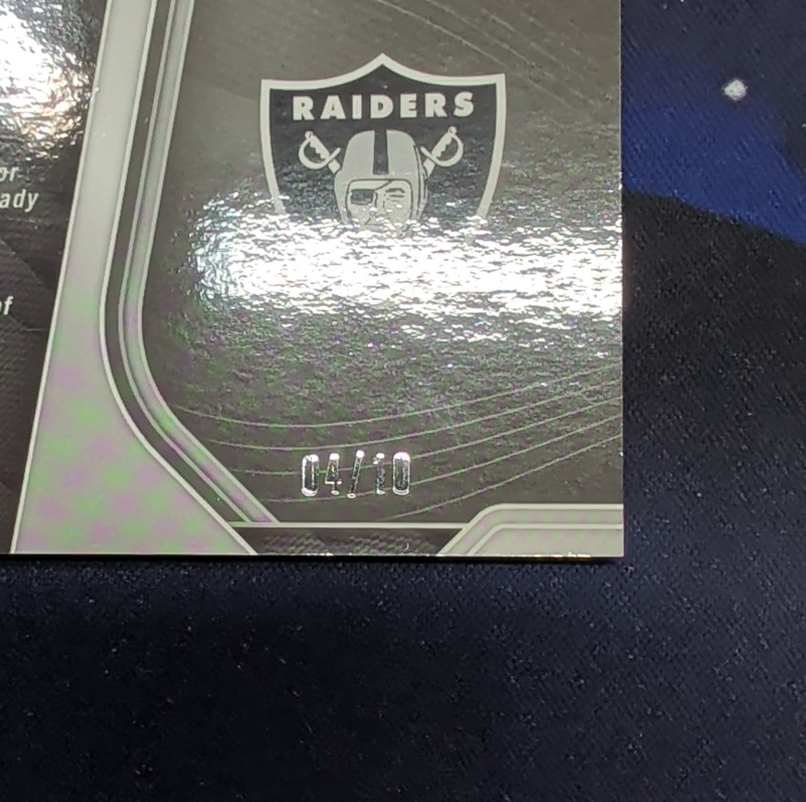 2025 Prizm Football JACK BECH GOLD RPA /10 AUTO NFLPA LOGO TAG PATCH Raiders RC view 7