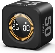 Visual Countdown Timer Cube for Time Management - 5/10/25/50 Min Focus Timer