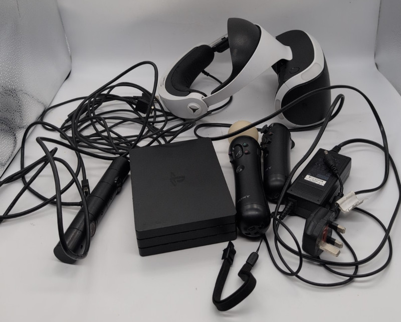 PS4 VR headset -Power Bank Cable Camera Controllers - Untested - Spare Repair