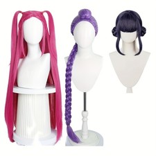 KPOP Demon Hunter Wig For Mira Rumi Zoey Purple Braid Cosplay Wig for Girls