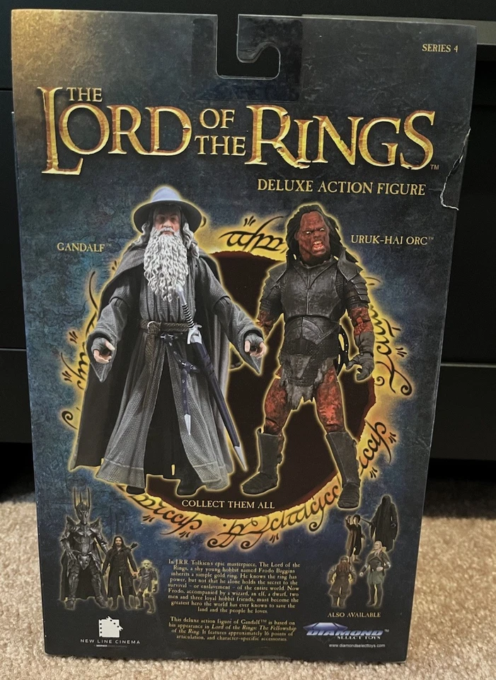 Figura de acción El Señor de los Anillos Gandalf Uruk-Hai Orco 7" Serie 4 Diamond Select Foto 4 de 4