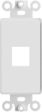 - 1 Port Decorator Wall Plate 1-Gang Keystone Decorative Insert, Keystone Jack S