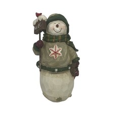 Rustic Wood 6.75  Snowman Noel Christmas Home Decor Winter Holiday Hand Crafted