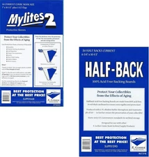 Bundle: 50 Mylites2 Current Size, 50 Half Back Current Size 24 Pt. Comic Boards