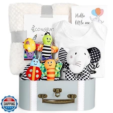 iAOVUEBY Baby Gift Set, Baby Shower Gifts, Black and White High Contrast Baby