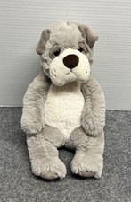 Aurora Puppy Hound Dog 13" Plush Beige Gray Stuffed Animal