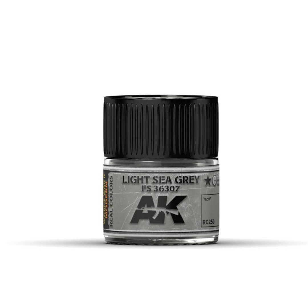 Бутылка акриловой краски для хобби AK Interactive Real Color Light Sea Grey объемом 10 мл 2090₽