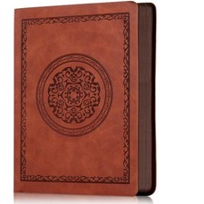 Leather Vintage Journal Notebook 300 Pages Lined Softcover 5.7'' X 8.3'' Brown