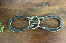 Vtg Diamond Classic Horseshoe Ring Puzzle Brain Game Hot Forged Western Decor