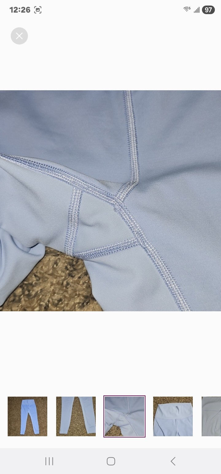 Lululemon Light Blue Double Lined Align Leggings.… - image 5