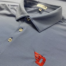 Peter Millar Dayton Flyers Polo Shirt Mens Xl  Summer Comfort Performance Blue
