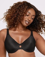 Bali 0904 Lilyette 36C Plunge Into Comfort Keyhole Minimizer Underwire Bra Black