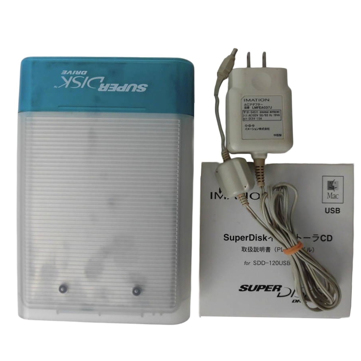 Imation SuperDisk Drive SDD-120USBMAC2X 120MB USB MacOS 9 Tested w
