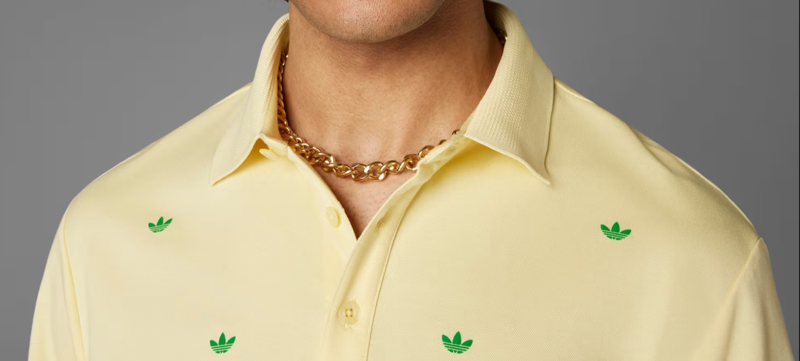 NEW MENS ADIDAS ORIGINALS TREFOIL POLO SHIRT ~SIZE LARGE  #JM8257 YELLOW/GREEN thumbnail 2