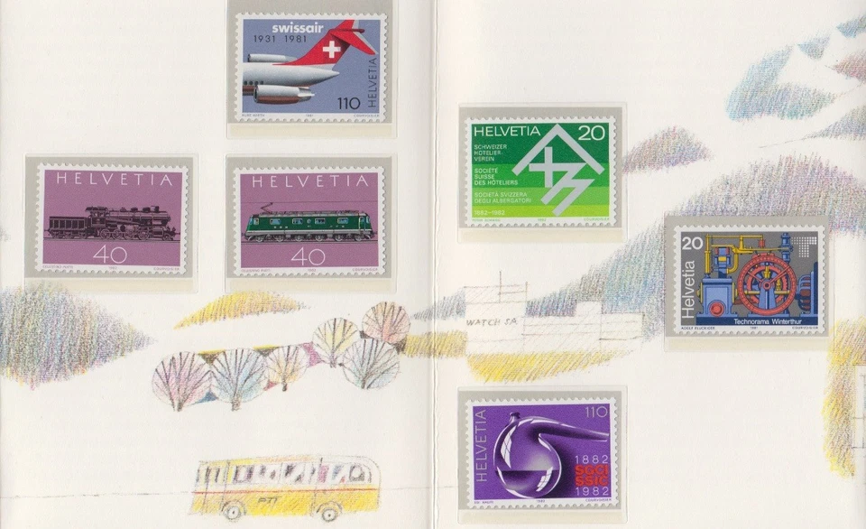 SWITZERLAND 1981-1982.  MULTI-FACETED SOUVENIR BOOKLET 14 STAMPS. MNH - Image 4 of 4