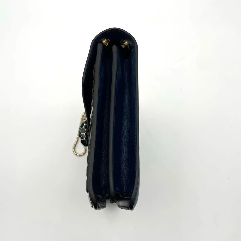 Bolso de Hombro Cadena Bvlgari Serpenti Excelente Estado - Azul Foto 4 de 4