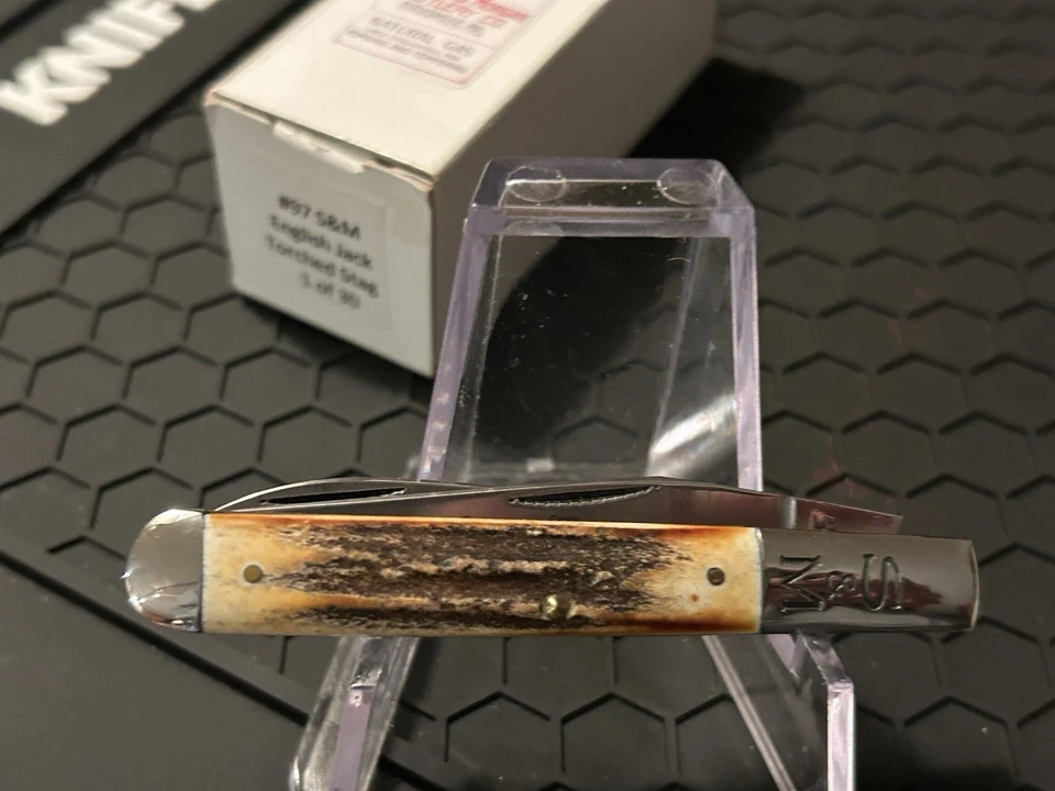 🔥RARA LNIB Schatt & Morgan English Jack Queen Knife, Matching Stag, 1 de 30 👀 - Imagem 2 de 4