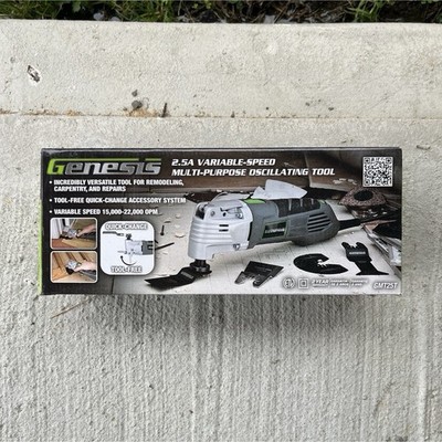 Genesis GMT25T Variable Speed Oscillating Tool Corded Electric Quick Release