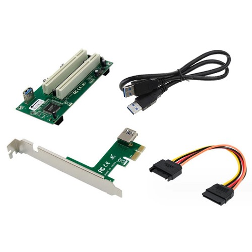 New PCI-Express to PCI Adapter Card PCIe to Dual Pci Slot Expansion Card - Bild 2 von 10