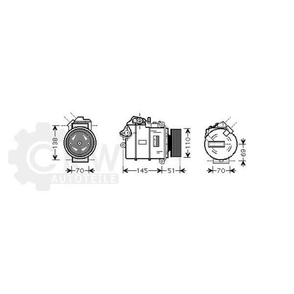 AVA Quality Cooling Kompressor Klimaanlage Passend FüR BMW 3Er E90 E93 E92-image