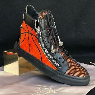 GIUSEPPE ZANOTTI Leather Basketball Double-Zip High Top Sneakers size 42 | eBay