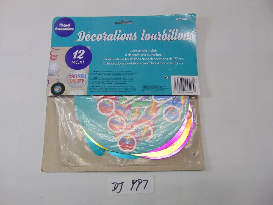 Хорошие вибрации вися фольга вихрь украшения 12 в упаковке 70-х вечеринки лот из 6 упаковок - Изображение 4 из 4