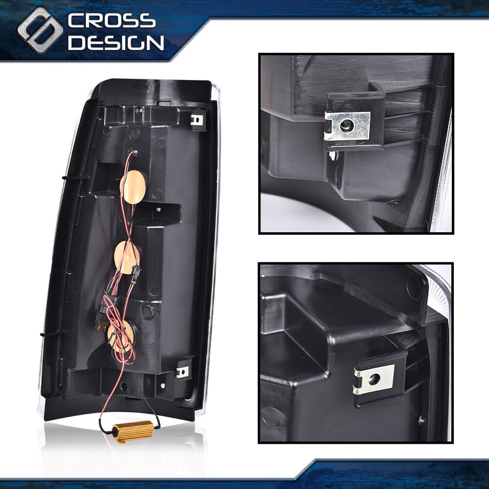 GMC Sierra LED Tube Tail Lights Smoke LED Tube Tail Lights For 99-02 Chevy Silverado 1500 & 99-06 GMC Sierra - Direct Replacement Tail Lights Led - Foto 6