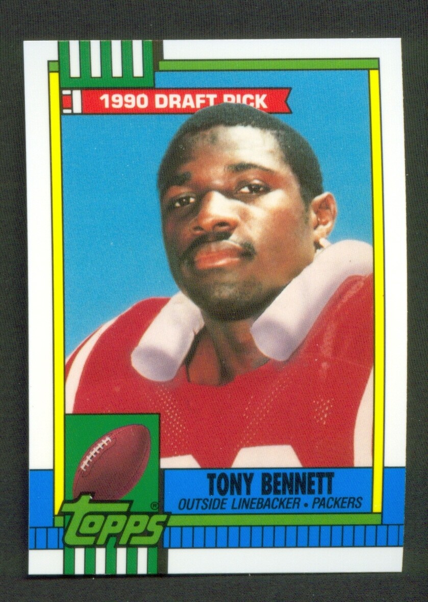 1990 Topps Tiffany #138 TONY BENNETT Rc PACKERS Alligator MISSISSIPPI Rebels