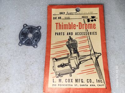 NOS Cox Fuel Tank Plate in Original Envelope #311