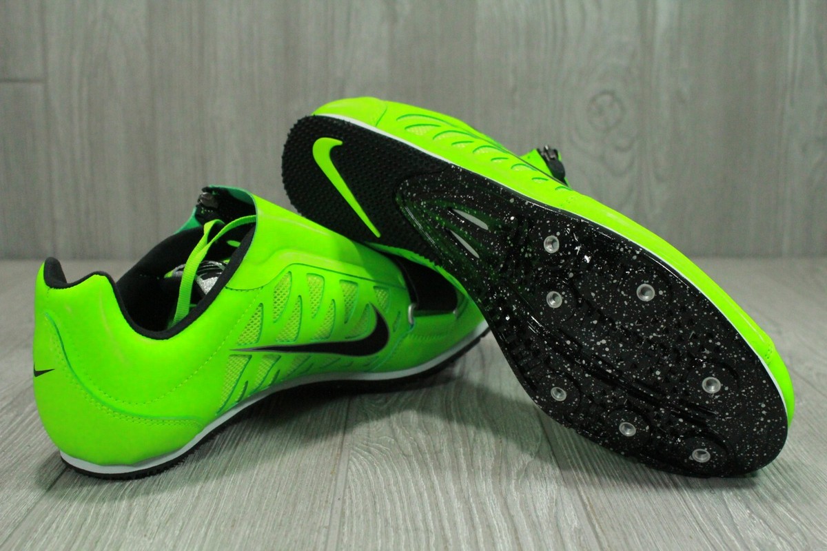 62 Nike Zoom LJ 4 Long Jump Track Field Spikes Green 415339 