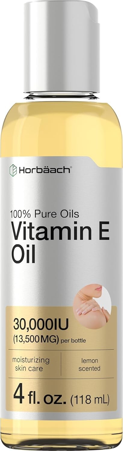 Vitamin E Oil for Skin 30,000 IU 4 Fl Oz Pure Moisturizing Oil for Face & Body