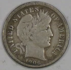 1906-O Barber Dime F+