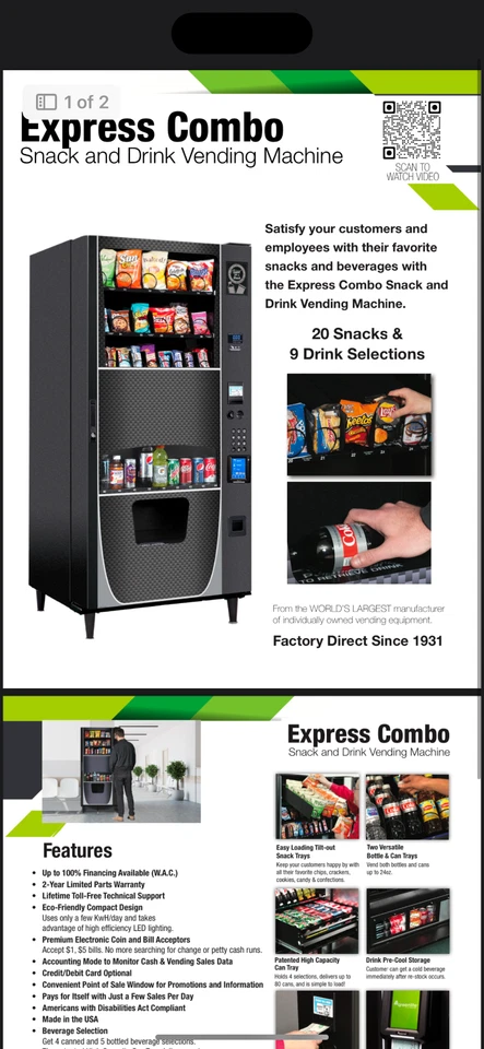 Brand New Combo Vending machine /  With 60 options.  Munchy Machine - Image 4 of 4