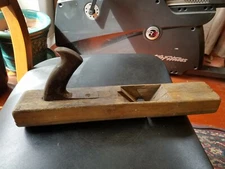 Antique Vintage Handcrafted Curved Bottom Wood Plane 16" Needs Blade