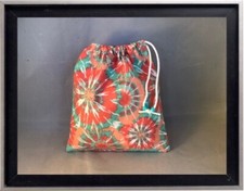 Gymnastics Leotard Grip Bags / Melon Swirl Tie Dye Gymnast Birthday Goody Bag