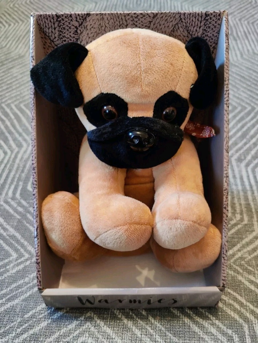Warmies Plush Microwavable Weighted Pug Dog Plush Soft Toy With