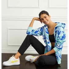 Hill House The Allie Zip Up Blue Ocean Kaleidoscope Jacket Size Small