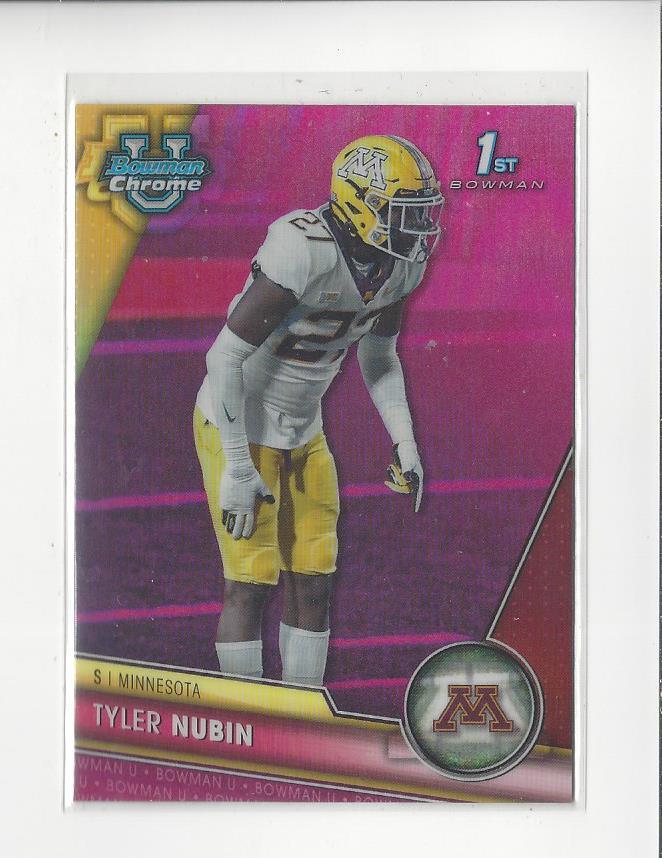 2023 Bowman Chrome University Football Pink Refractor Singles - You Choose