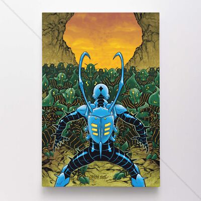 Blue Beetle Poster Canvas DC Comic Book Cover Art Print #57503
