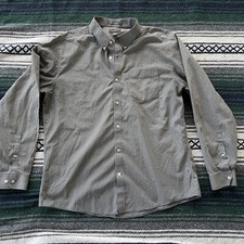 Eddie Bauer Wrinkle Free Classic Fit Men  s XL Long Sleeve Button Up Shirt Gray