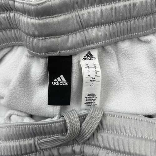 Adidas Pants Mens XL Gray Sweatpants Straight Climawarm Drawstring 33x28 Fleece - Imagen 6 de 10