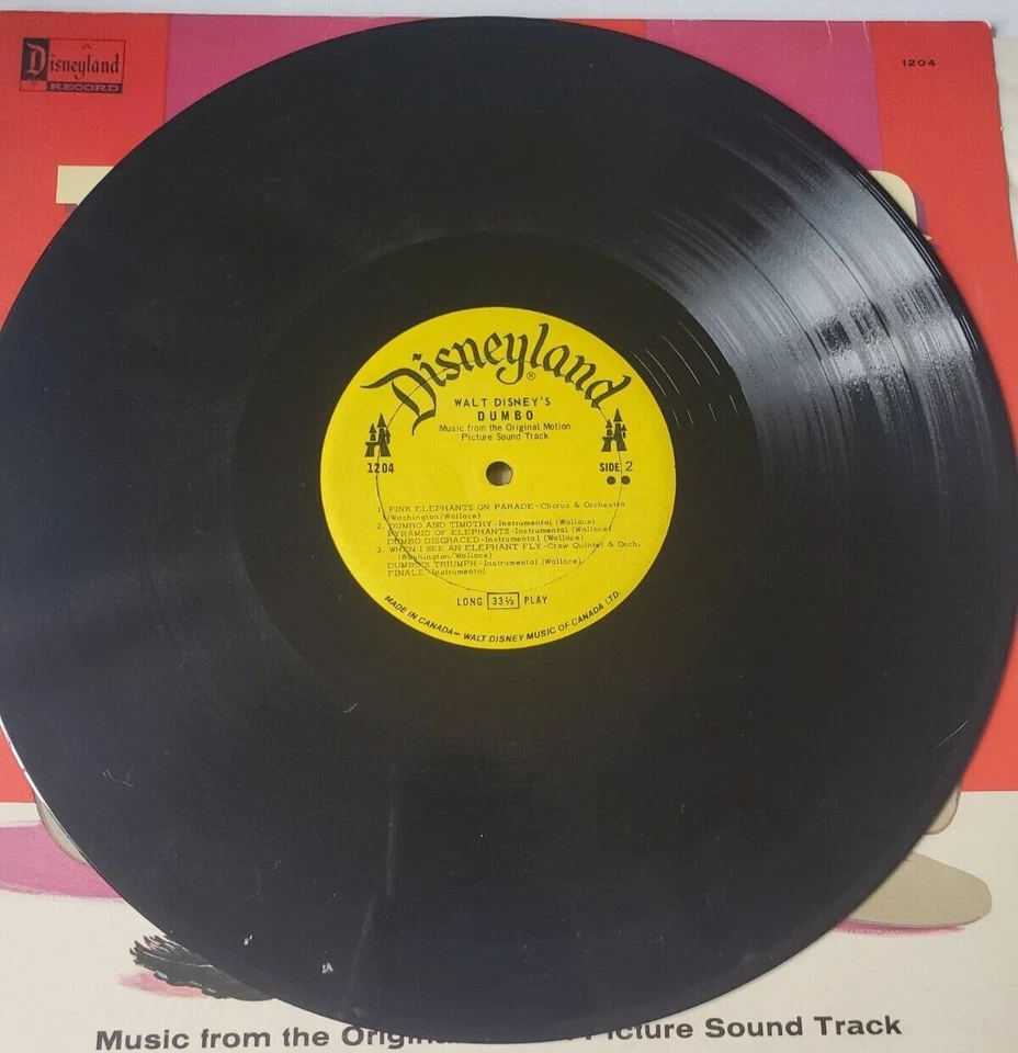 All the Songs from Walt Disney's Dumbo - 1959 Disney Vinyl LP - Image 3 of 4