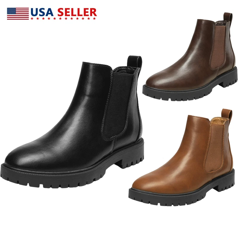 Low heel round cheap toe ankle boots