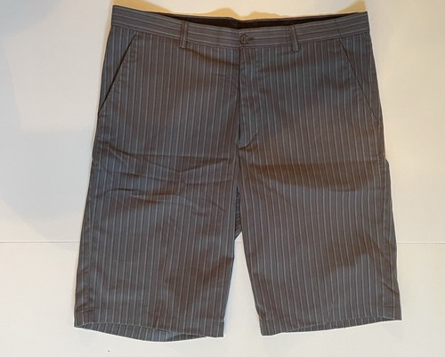Sligo Golf Shorts Size 36 Chino Gray With Pink And Gray Stripes